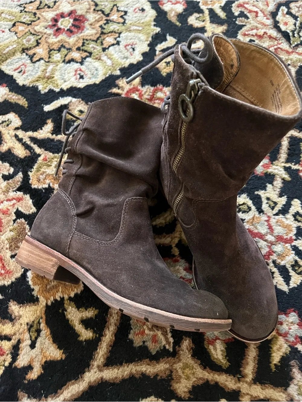 Sofft Women’s Taupe Suede Mid-Calf Boots - Picture 4 of 8